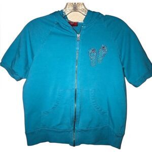 Tape Measure Flip Flop Short Sleeve Hoodie